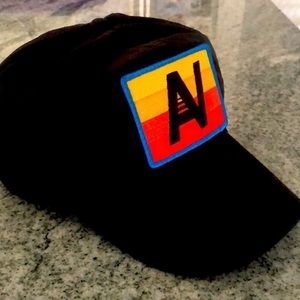 Aviator nation black nylon hat